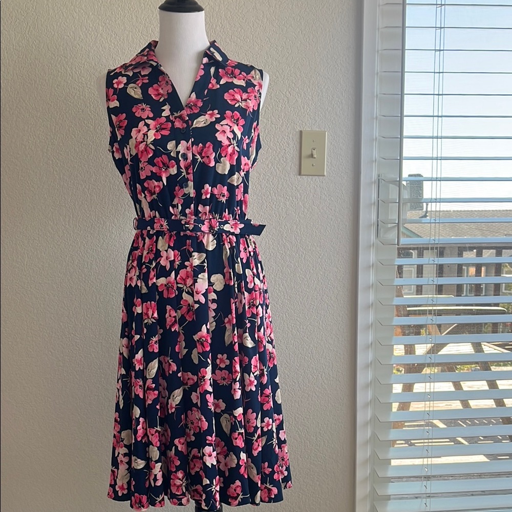 Charter Club Pink and Blue Midi Sundress